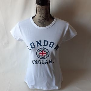 UK London England women short sleeve top size L